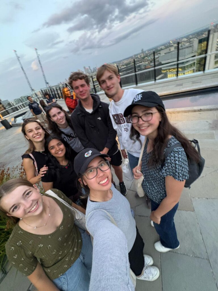 A group of students taking a selfie.