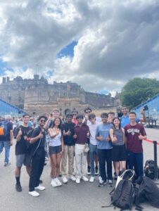 A group of students taking a group photo.